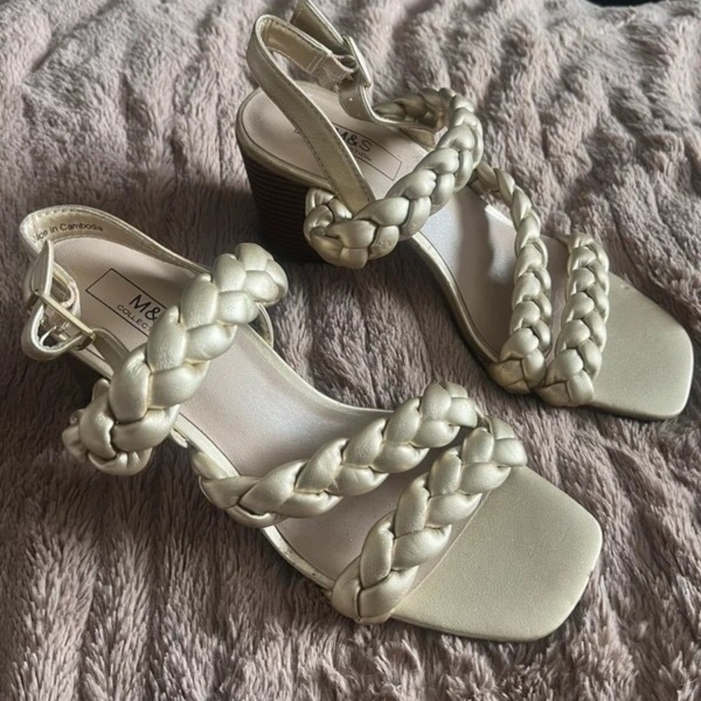 Marks & Spencer Ivory Braided Sandals